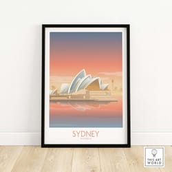 sydney australia wall art | australian poster print | sydney harbour | sydney opera house artwork | sydney gift