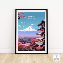 mount fuji print japan | birthday present | wedding anniversary gift