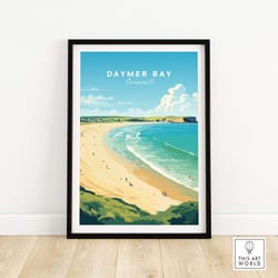 daymer bay cornwall print | birthday present | wedding anniversary gift