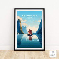 ha long bay poster vietnam | birthday present | wedding anniversary gift