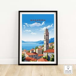 makarska croatia travel poster print | birthday present | wedding anniversary gift idea | wall decor