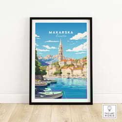 makarska poster croatia art print | birthday present | wedding anniversary gift idea | wall decor
