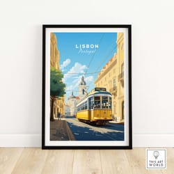 lisbon print | travel poster | birthday present | wedding anniversary gift | art print