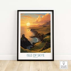 isle of skye wall art print | scotland travel poster | birthday present | wedding anniversary gift | art print