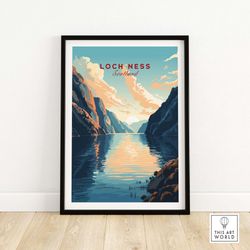 loch ness print | scotland travel poster | birthday present | wedding anniversary gift | art print