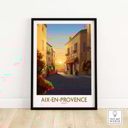 aix-en-provence wall art | travel poster art | home dcor artwork | birthday present | wedding anniversary gift