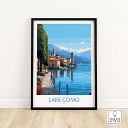 lake como poster | travel poster art | home dcor artwork | birthday present | wedding anniversary gift