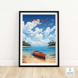 barbados wall art | travel poster art | home dcor artwork | birthday present | wedding anniversary gift