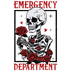 Valentines Emergency Department Skeleton SVG