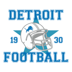 Detroit Football Nfl 1930 Helmet Logo SVG