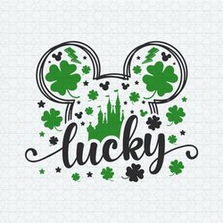 Lucky Mickey Head Disney Castle SVG