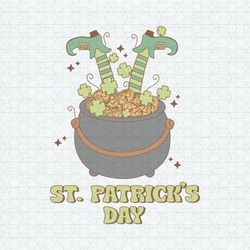 St Patrick's Day Elf Feet Pot Of Gold SVG