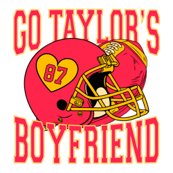 Go Taylors Boyfriend Kansas City Football Helmet Svg, Taylor Lovers Svg