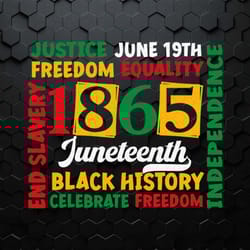 justice june 19th 1865 juneteenth svg