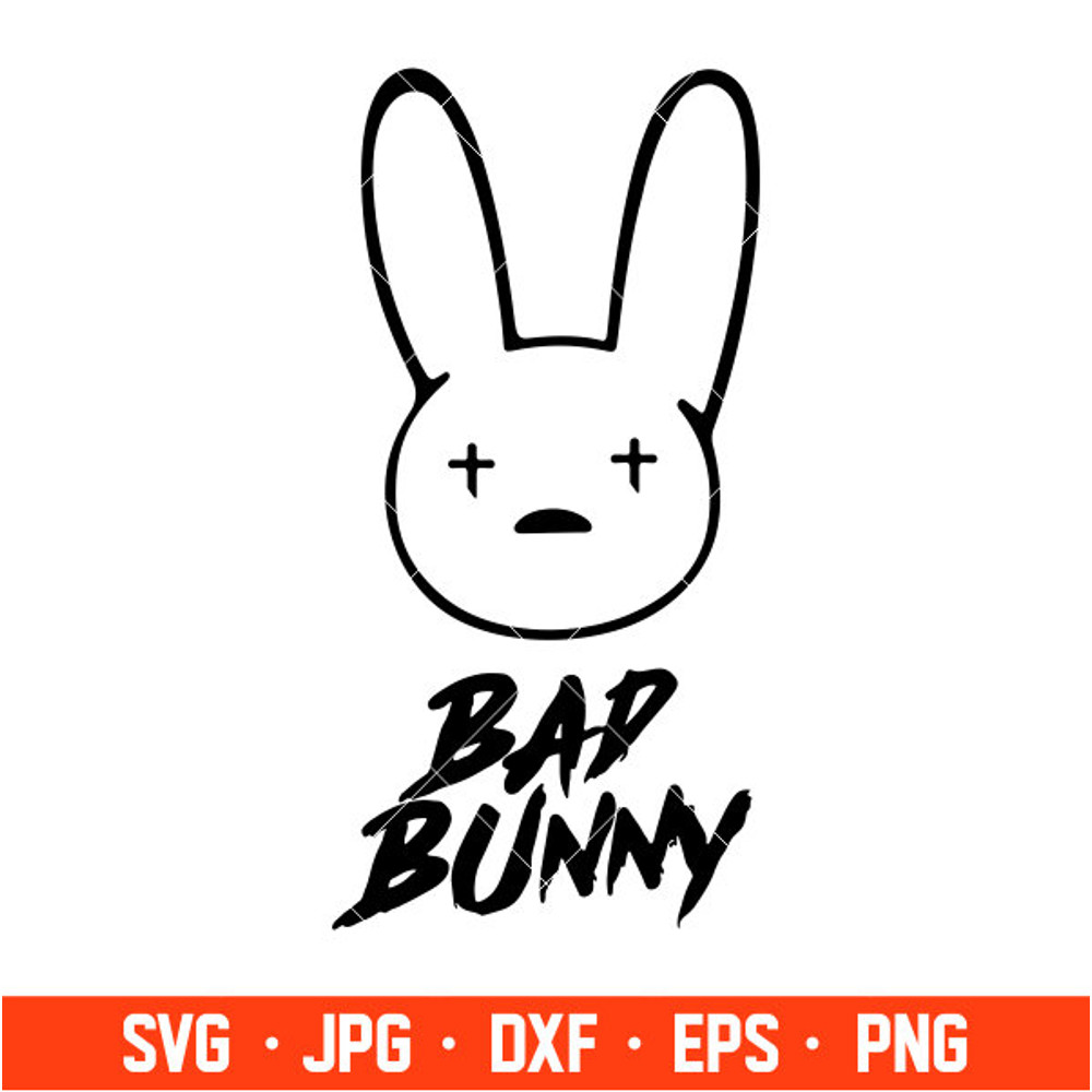 Bad Bunny Face Hearts Svg, Bad Bunny Svg, Valentines Day Svg, Baby Benito Svg, Cricut, Silhouette Vector Cut File 7.jpg