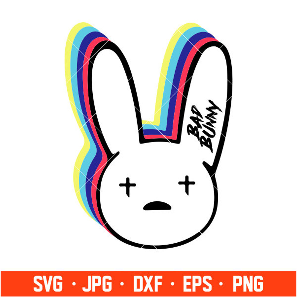 Bad Bunny Face Hearts Svg, Bad Bunny Svg, Valentines Day Svg, Baby Benito Svg, Cricut, Silhouette Vector Cut File 8.jpg