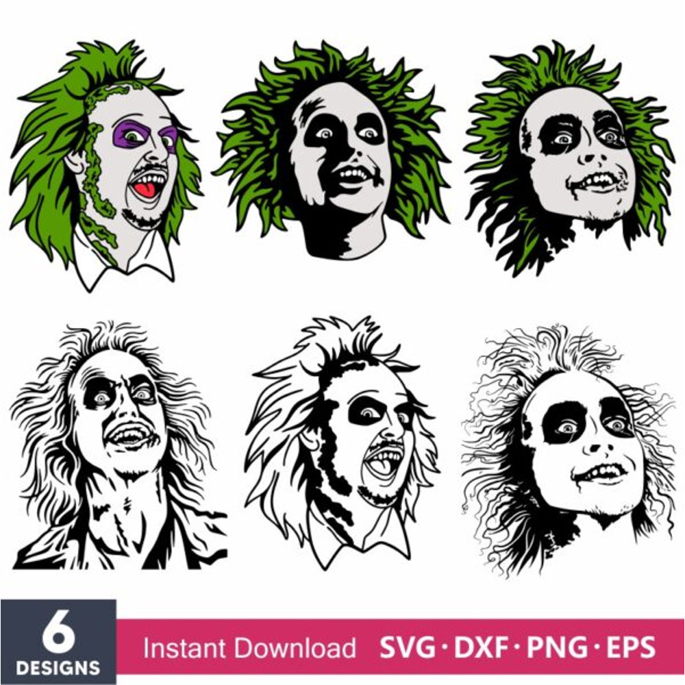 Beetle Juice Svg Bundle, Instant Download, Bundle For Cricut, Silhouette Vector SVG PNG DXF Cut File.jpg