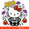 Boo Skeleton Kitty Svg, Spider Web Hello Kitty Svg, Halloween Svg, Kawaii Svg, Cricut, Silhouette Vector Cut File.jpg