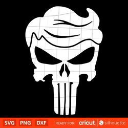 donald trump punisher skull svg, trump merica svg cut file