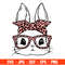 Easter Bunny Leopard Glasses Svg, Easter Svg, Happy Easter Svg, Leopard Pattern Svg, Cricut, Silhouette Vector Cut File.jpg