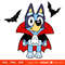 Halloween Bluey Svg, Dracula Svg, Halloween Svg, Bluey and Bingo Svg, Cricut, Silhouette Vector Cut File.jpg