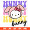 Hunny Bunny Kitty Svg, Easter Bunny Svg, Happy Easter Svg, Hello Kitty Svg, Cricut, Silhouette Vector Cut File.jpg