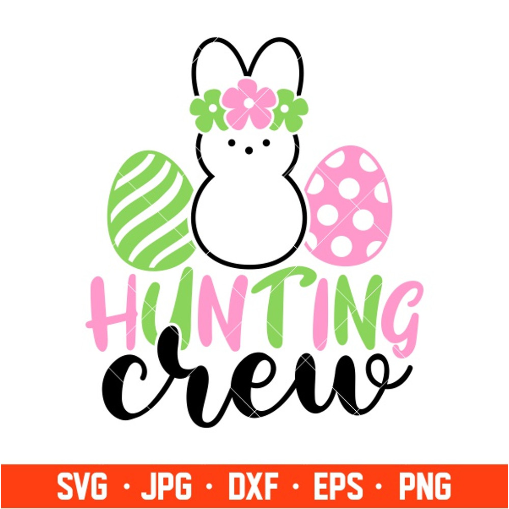 Hunting Crew Svg, Happy Easter Svg, Easter egg Svg, Spring Svg, Cricut, Silhouette Vector Cut File.jpg