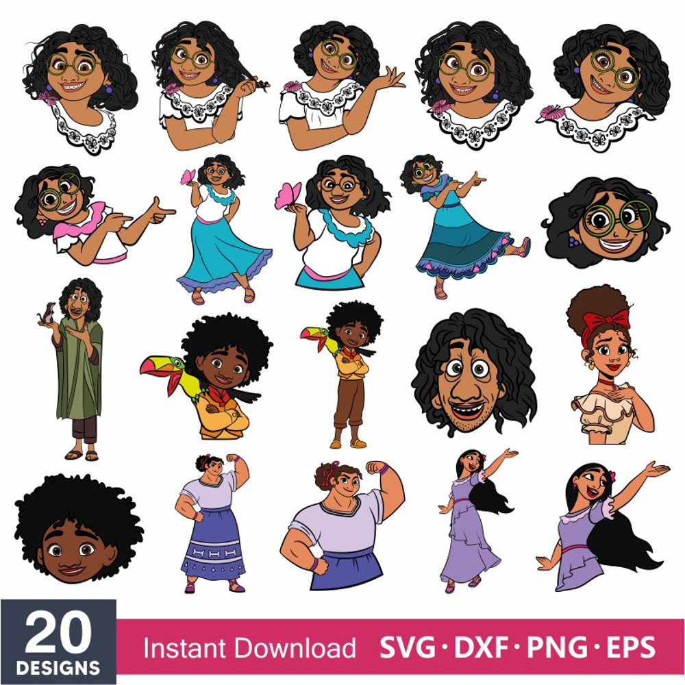 Layered Encanto Svg Bundle, Instant Download, Bundle For Cricut, Silhouette Vector SVG PNG DXF Cut File.jpg