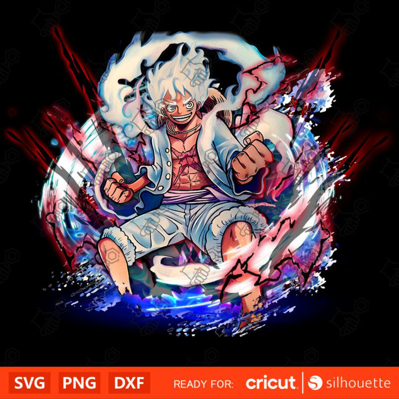 Luffy Gear 5, Joy boy Luffy Svg, Luffy Gear 5 Svg, Luffy Svg, Sticker Clipart, Svg Files for Cricut.jpg