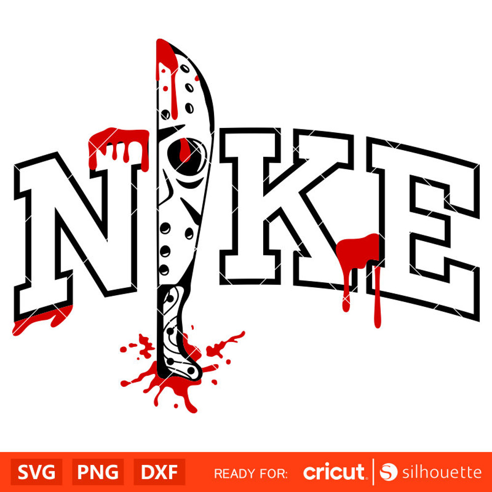 Nike Jason Knife Svg, Dripping Blood Svg, Horror Movie Svg, Halloween Svg, Cricut, Silhouette Vector Cut File.jpg