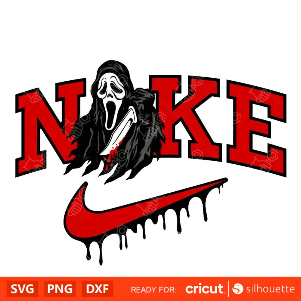 Nike Scream Svg, Ghostface Svg, Halloween Svg, Horror Movie Svg, Cricut, Silhouette Vector Cut File.jpg