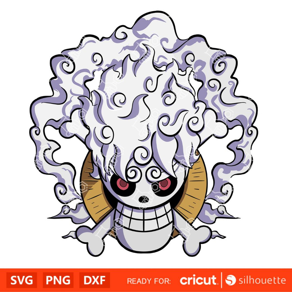 One Piece Svg, Luffy Gear 5 Skull, One Piece Anime, Manga, One Piece Png.jpg