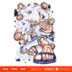 one piece svg, luffy gear 5, luffy nika, one piece anime, manga, one piece png  high-quality anime vector design 1