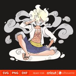 one piece svg, luffy gear 5, luffy nika, one piece anime, manga, one piece png  high-quality anime vector design
