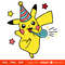 Pikachu Birthday Svg, Pokemon Birthday Svg, Birthday Party Svg, Pokemon Svg, Cricut, Silhouette Vector Cut File.jpg