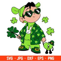st. patricks day baby benito svg, lucky svg, st. patricks day svg, bad bunny svg, cricut, silhouette vector cut file