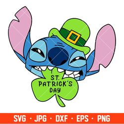 st. patricks day stitch svg, lucky svg, st. patricks day svg, disney svg, cricut, silhouette vector cut file