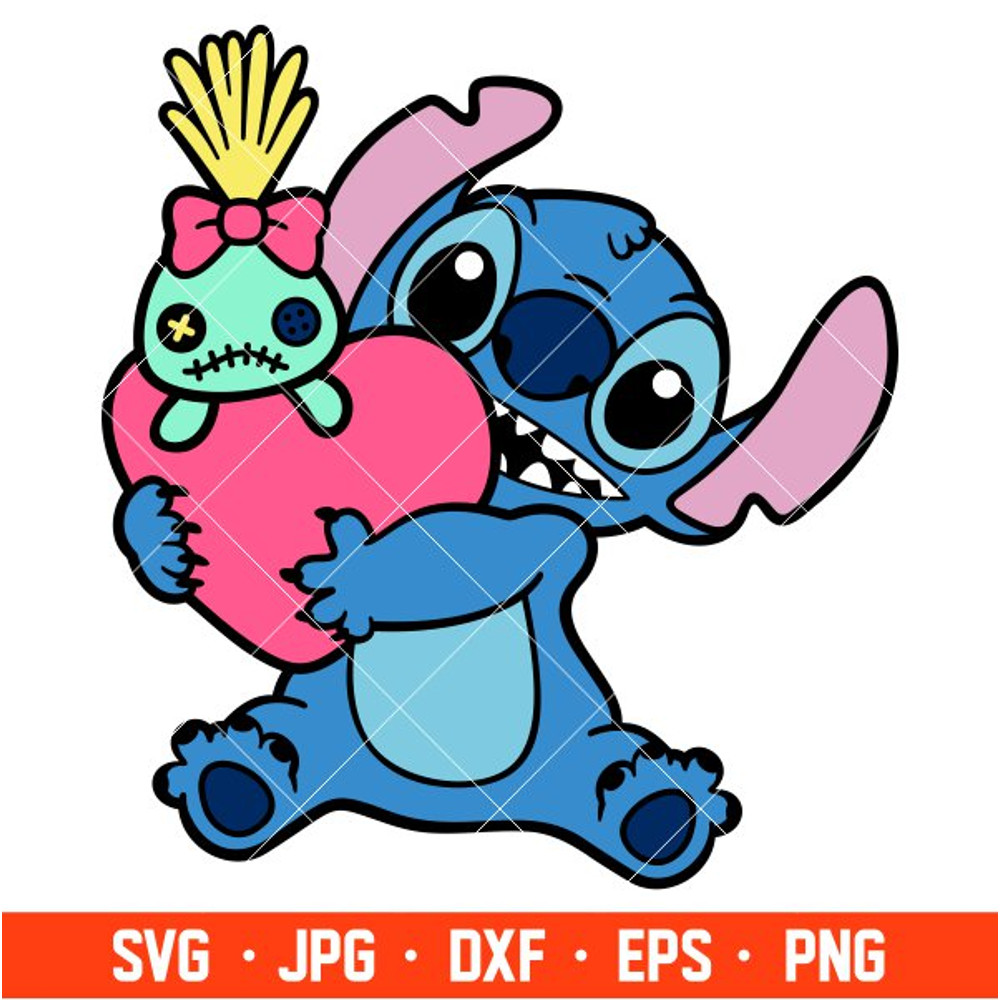 Stitch Scrump Svg, Love Svg, Valentine's Day Svg, Disney Svg, Cricut, Silhouette Vector Cut File.jpg
