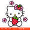 Strawberry Hello Kitty Svg, Sanrio Svg, Hello Kitty Svg, Kawaii Svg, Cricut, Silhouette Vector Cut File.jpg