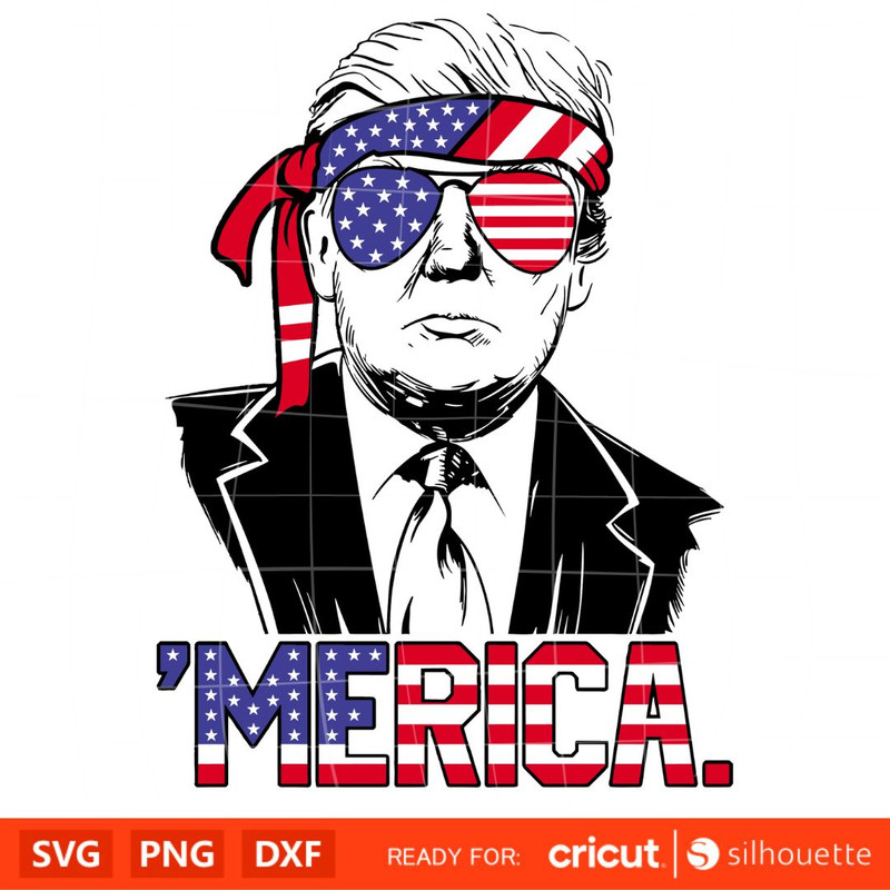 Trump Sunglasses Svg, Donald Trump Svg, Trump Merica Svg, Silhouette Vector Cut File.jpg