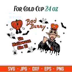 un halloween sin ti starbucks full wrap svg, halloween svg, spooky season svg, trick or treat svg, cricut, silhouette