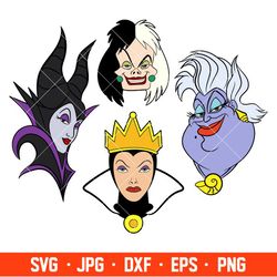 villians svg bundle, halloween svg, spooky season svg, disney svg, cricut, silhouette vector cut file