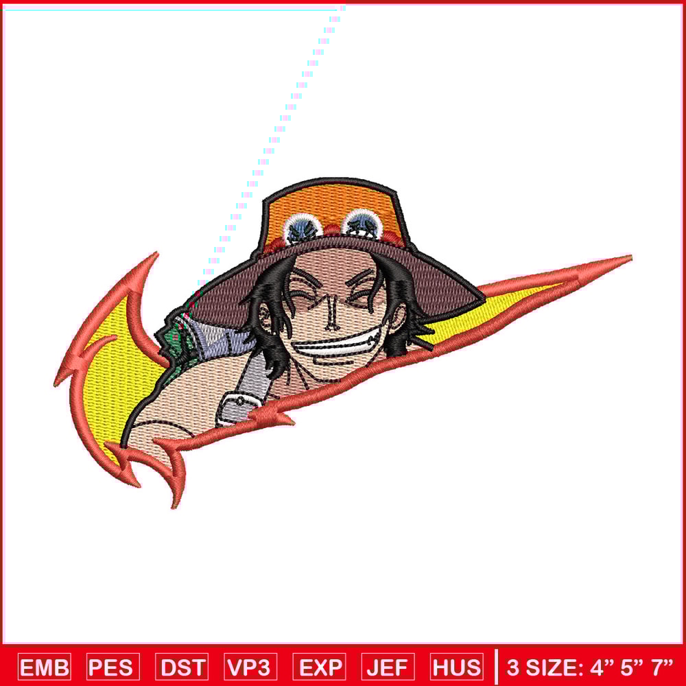 Ace box embroidery design, One piece embroidery, Nike design, Embroidery shirt, Embroidery file, Digital download 2.jpg