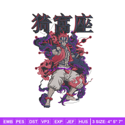 akaza poster embroidery design, demon slayer embroidery, embroidery file, anime embroidery