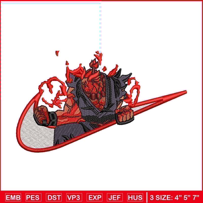 Akuma swoosh embroidery design, Akuma embroidery, Nike design, Embroidery shirt, Embroidery file, Digital download 1.jpg
