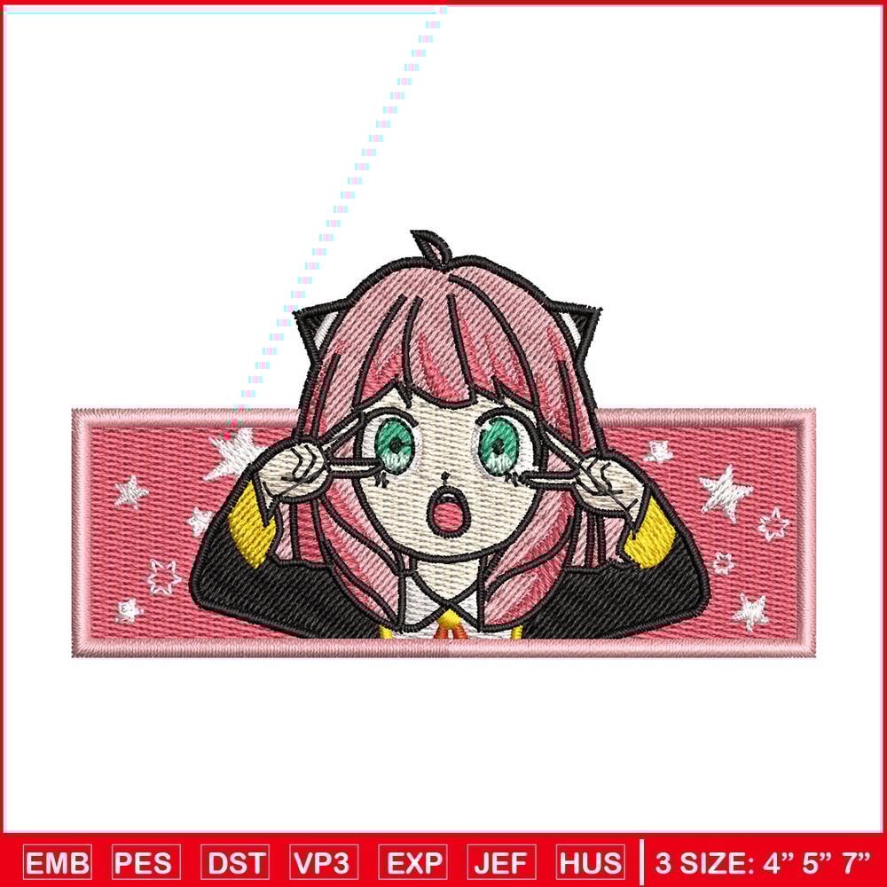 Anya box embroidery design, Spy family embroidery, Anime design, Embroidery shirt, Embroidery file, Digital download 1.jpg