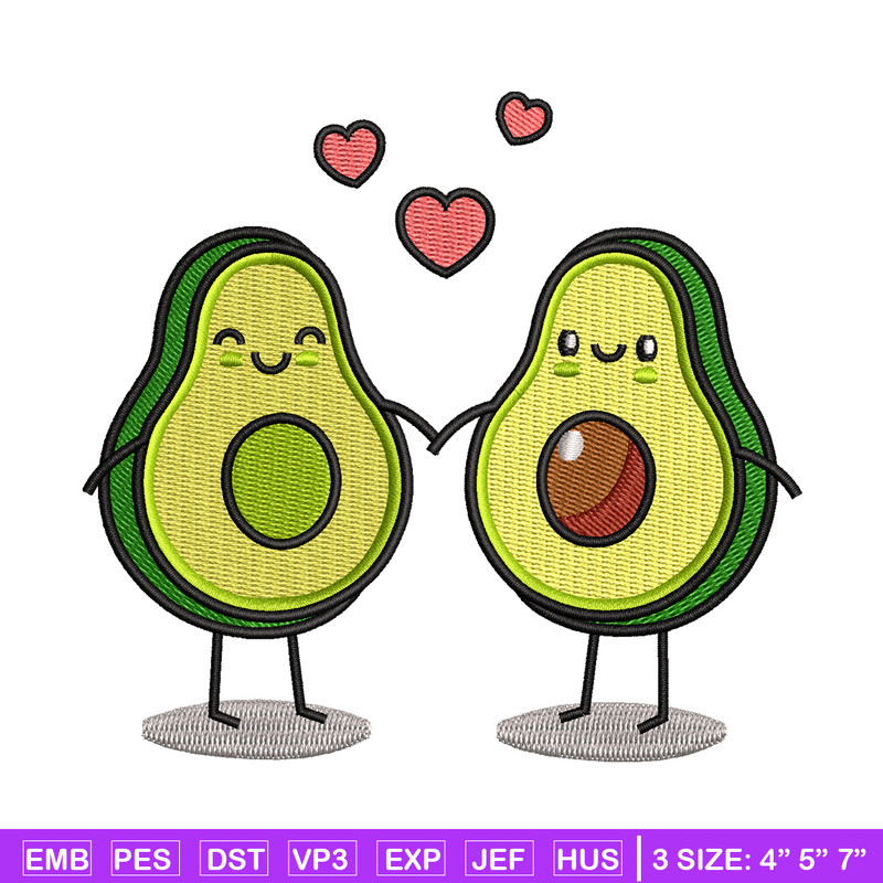 Avocado Love embroidery design, Avocado Love embroidery, logo design, embroidery file, logo shirt, Digital download..jpg