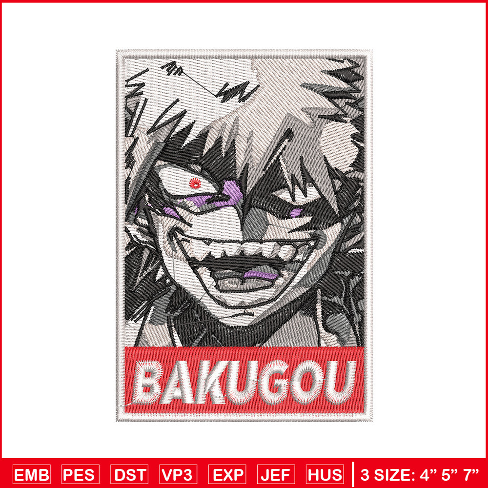 Bakugou poster embroidery design, Mha embroidery, Anime design, Embroidery shirt, Embroidery file, Digital download.jpg