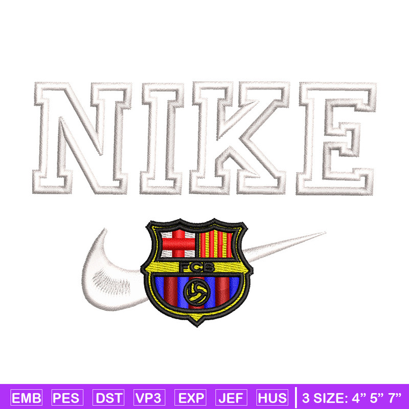 Barcelona nike embroidery design, Football embroidery, Embroidery file, Embroidery shirt, Nike design,Digital download.jpg