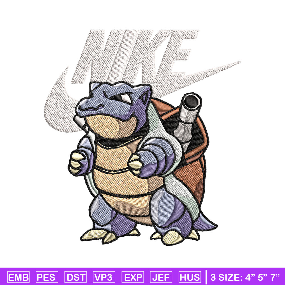 Blastoise Pokemon Nike Embroidery design, Pokemon Embroidery, Nike design, Embroidery file, Instant download..jpg